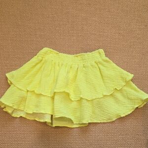 Yellow Ruffled Kid's Skirt